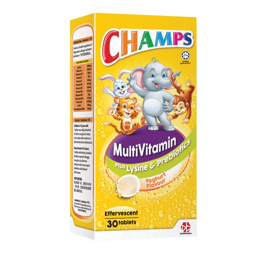 CHAMPS EFF MV LYSINE & PREBIOTIC YG 30'S